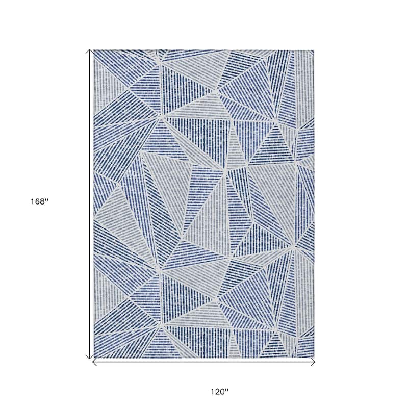 HomeRoots Geometric Transitional Rectangle Outdoor Rug