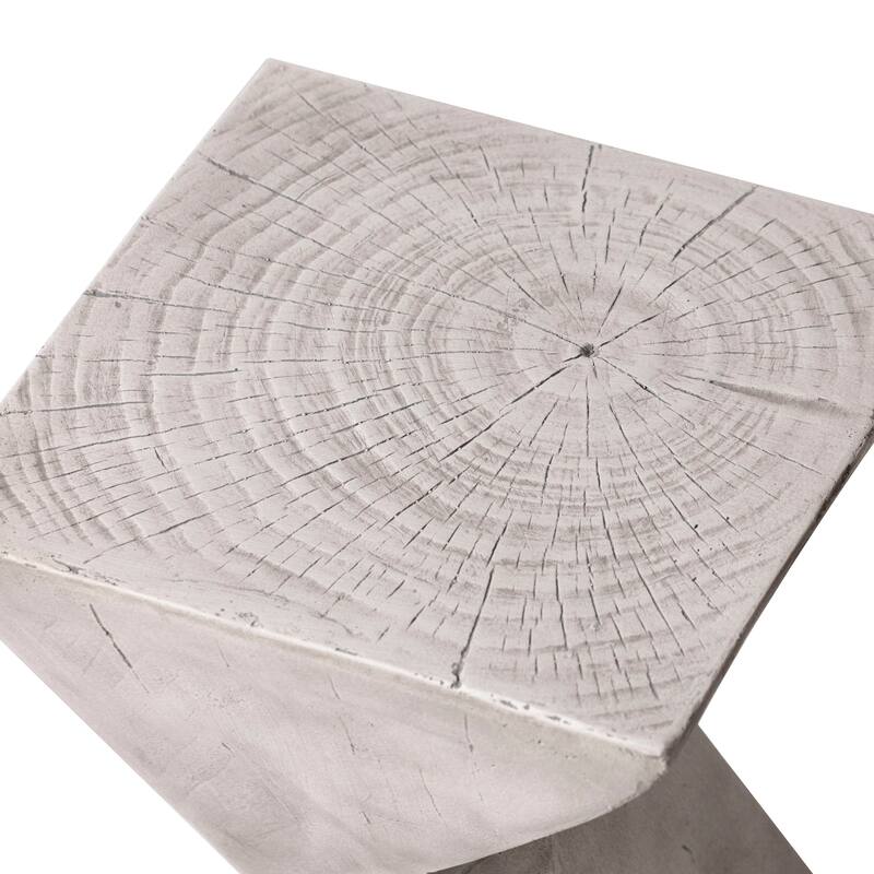 13-Inch Square Side Table in Fiberstone Modern Accent Side Table for Indoor and Outdoor Glint Series