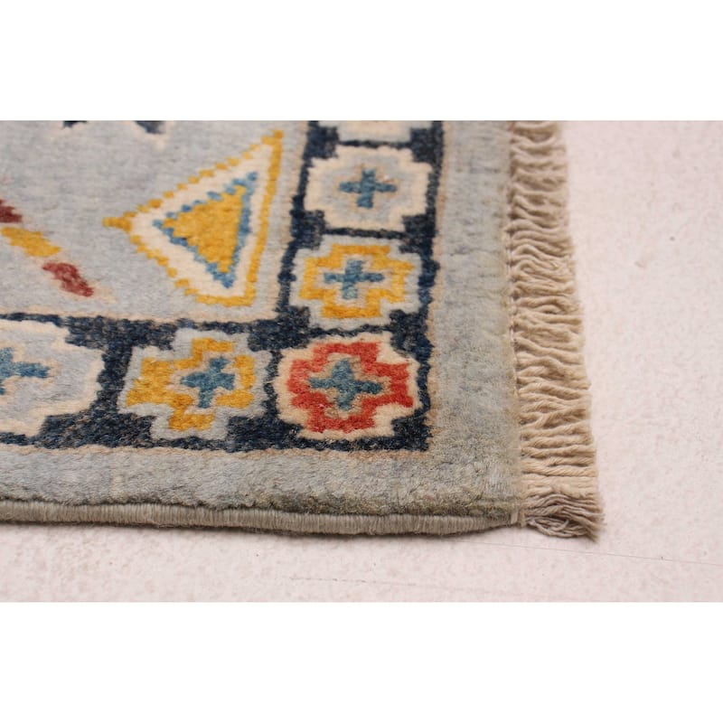 ECARPETGALLERY Hand-knotted Uzbek Ghazni Grey Wool Rug - 4'9 x 6'5