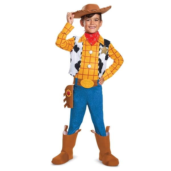 Shop Boys Woody Deluxe Toy Story Cowboy Costume Overstock 29115209 Medium Size 7 8