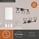 preview thumbnail 4 of 9, Clybourn 3-Light 23 in. W Oil Rubbed Bronze Bathroom Vanity Lighting Fixture, Adjustable Wire Cage Shade, LED Compatible Wall Lt