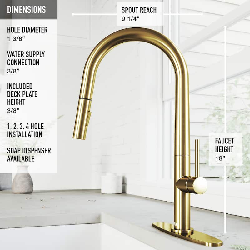 VIGO Greenwich Pull-Down Spray Kitchen Faucet