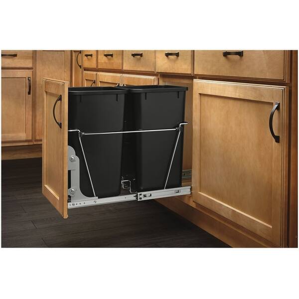 RevAShelf RV Series Bottom Mount Double Bin Trash Can with Bed Bath