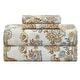 preview thumbnail 21 of 29, 300 Thread Count Cotton Sateen Weave Printed Sheet Set Full - Floral Paisley