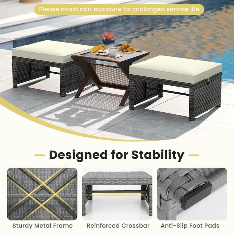 Costway 6PCS Patio Furniture Set Outdoor Sectional Conversation PE - See Details