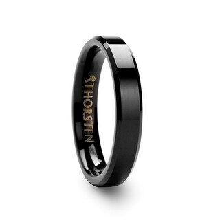 Thorsten Star Wars New Hope Jawas Jabba Palace R2D2 CP3O Ring Flat Black Tungsten Ring 6mm Wide Wedding Band from Roy Rose Jewelry