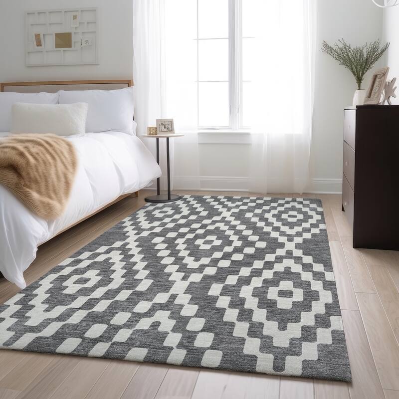 Premium Washable Super Soft Moroccan Modern Mayfield Rug - Gray - 5' x 7'6"