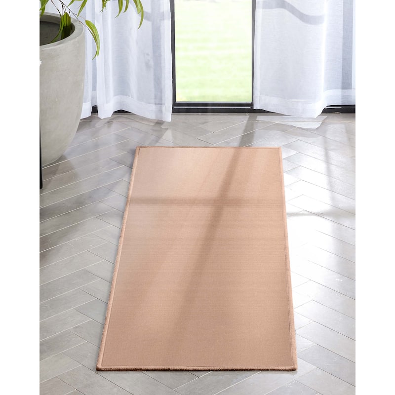 Well Woven Plain Solid Modern Flat-Weave Area Rug