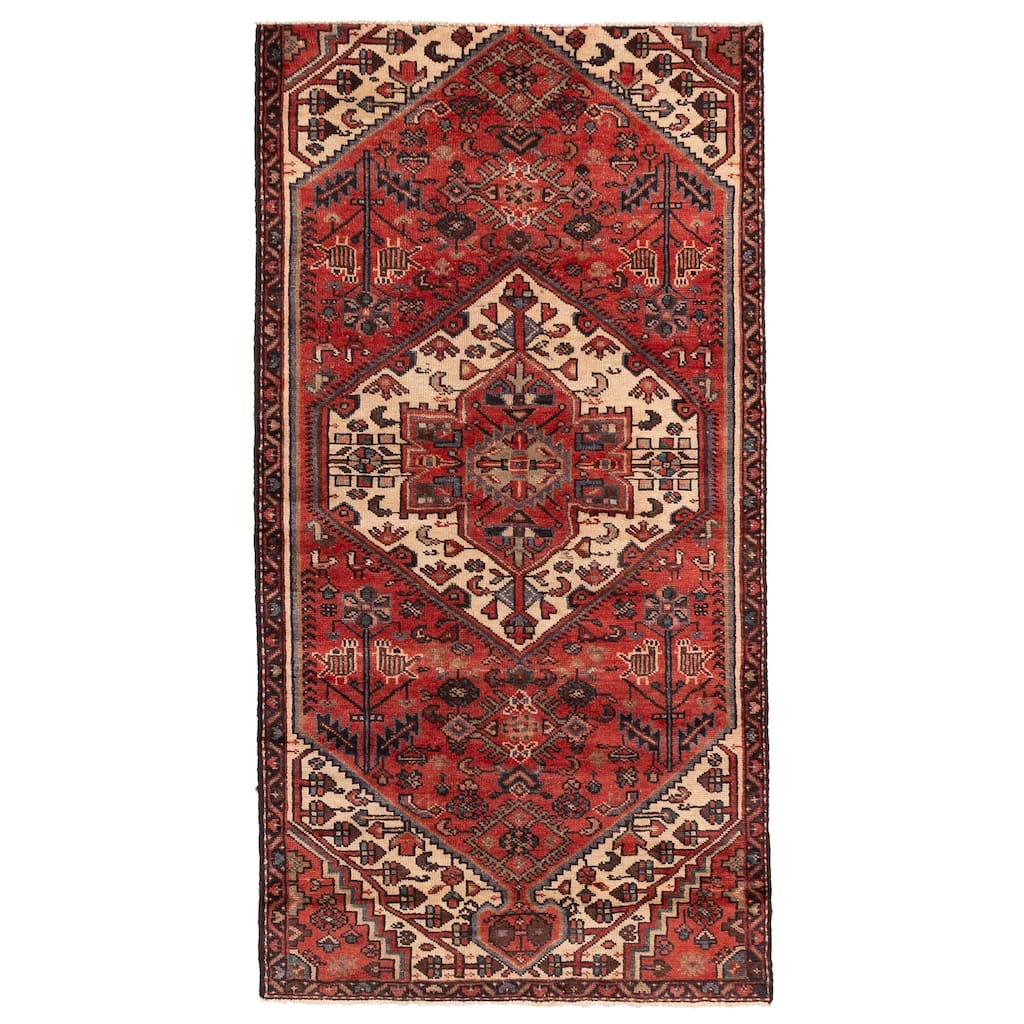 ECARPETGALLERY Hand-knotted Andelz Red Wool Rug - 3'6 x 6'9
