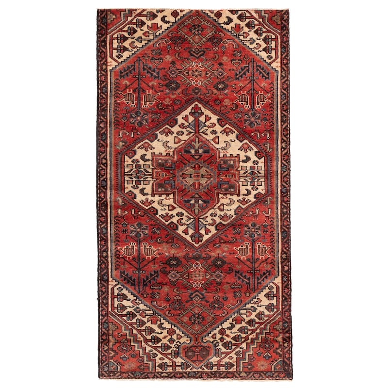 ECARPETGALLERY Hand-knotted Andelz Red Wool Rug - 3'6 x 6'9