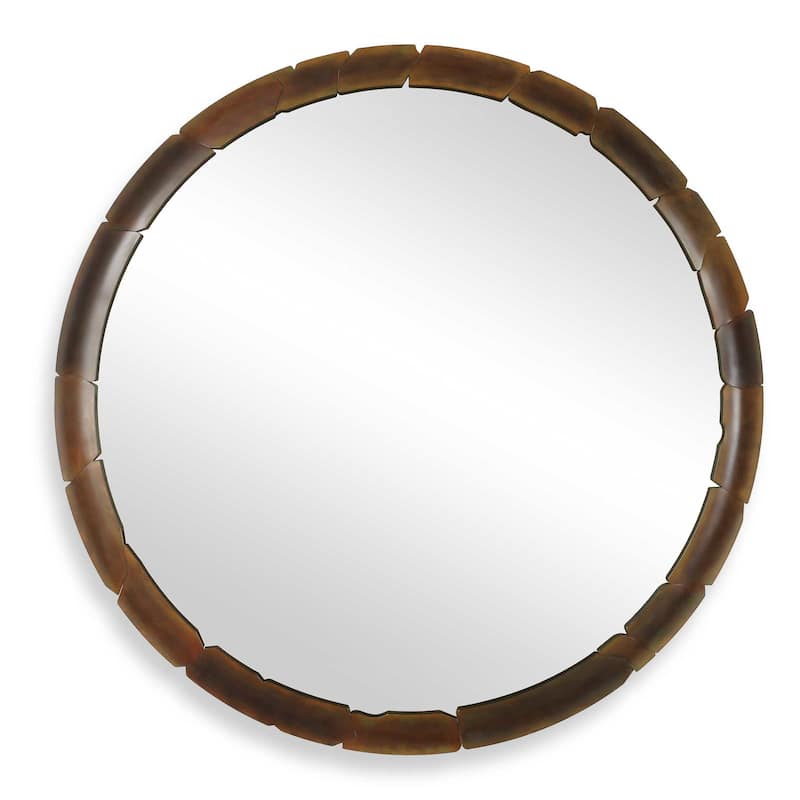 Uttermost 08259 Auger 44-3/4" Diameter Circular Flat Metal Framed - Aged Rust Bronze - Aged Rust Bronze