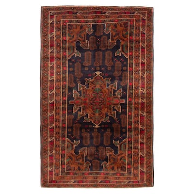 Teimani Navy Rug 3'9" x 6'2" - 3'9 x 6'2