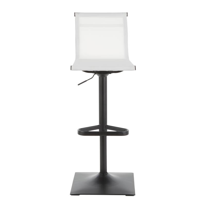 Porch & Den Bixby Adjustable Bar Stool in Black Metal