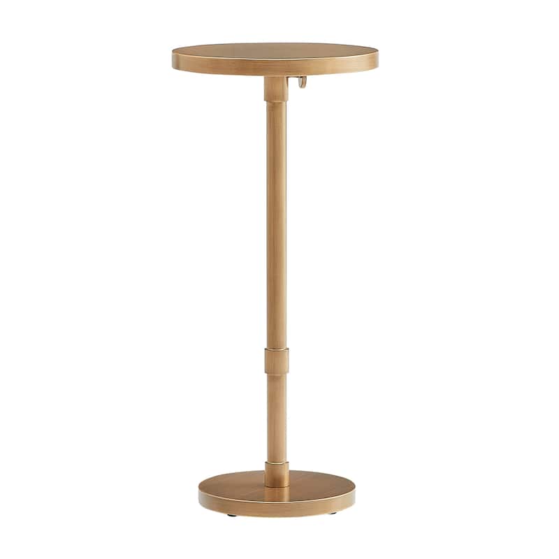 Mesic Antique Brass Adjustable Height Accent Table