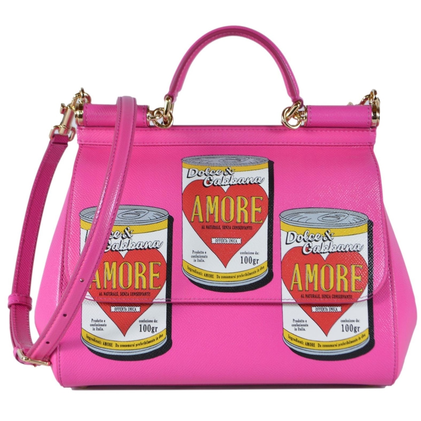 Dolce Gabbana Medium Miss Sicily Amore Can Pink Handbag Purse Bag Dolce Gabbana Medium Miss Sicily Amore Can Pink Handbag Purse Bag