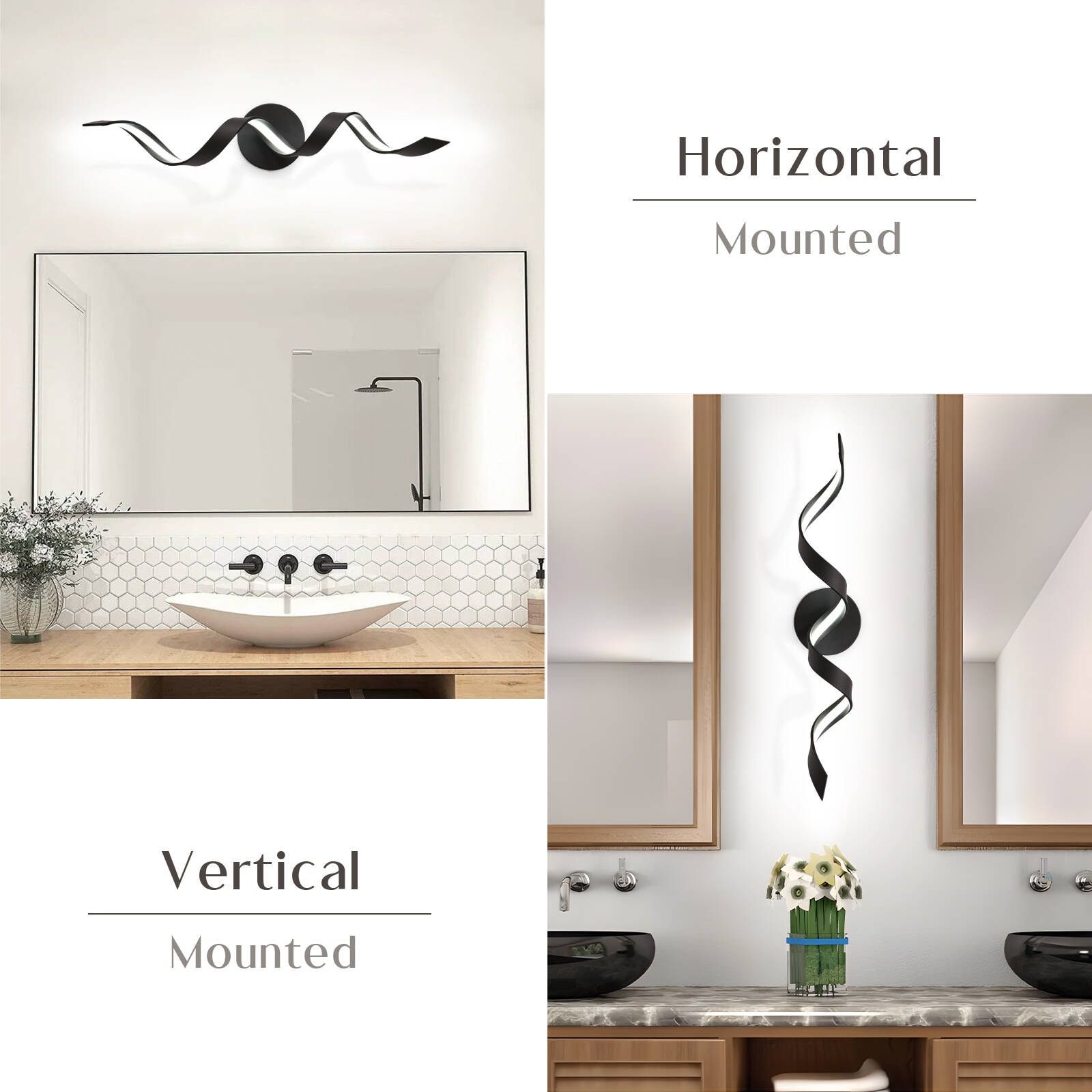 Horizontal sales vanity light