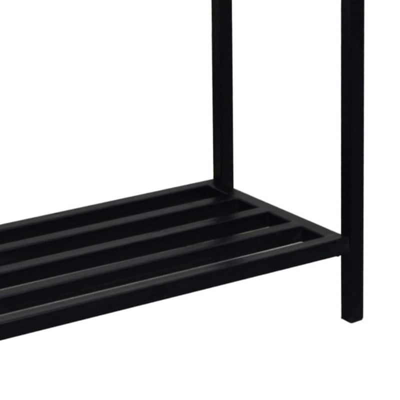 Rectangular Console Table - 34" - Black and Brown