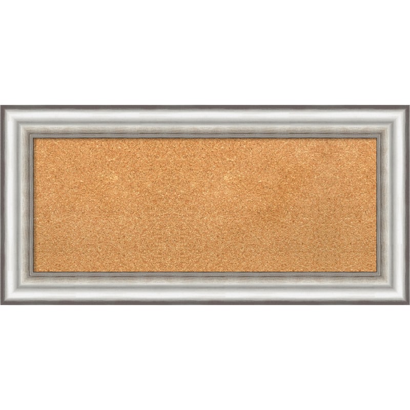 Salon Silver Framed Cork Bulletin Memo Board