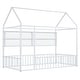 preview thumbnail 18 of 70, Metal Floor House Bed Frame with Fence and Shelves