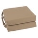 preview thumbnail 80 of 79, 16-inch Square Indoor Twill Chair Cushions (Set of 2 or 4) - 16 x 16 Set of 2 - Toffee