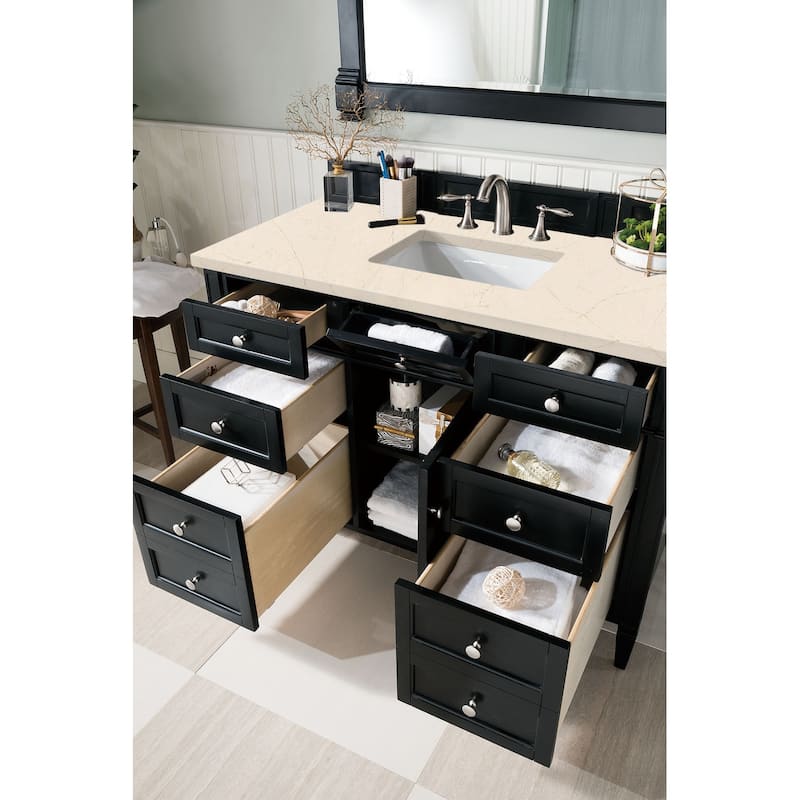 James Martin Vanities Brittany 48" Single Vanity, Black Onyx