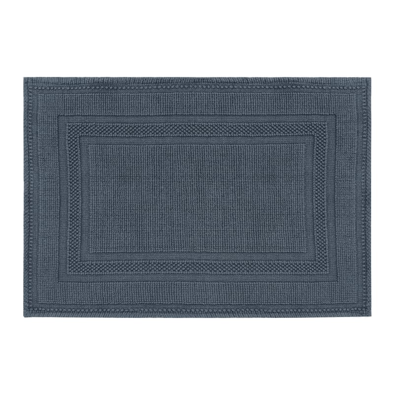 Jean Pierre Cotton Stonewash Racetrack 17 x 24 in. Bath Rug