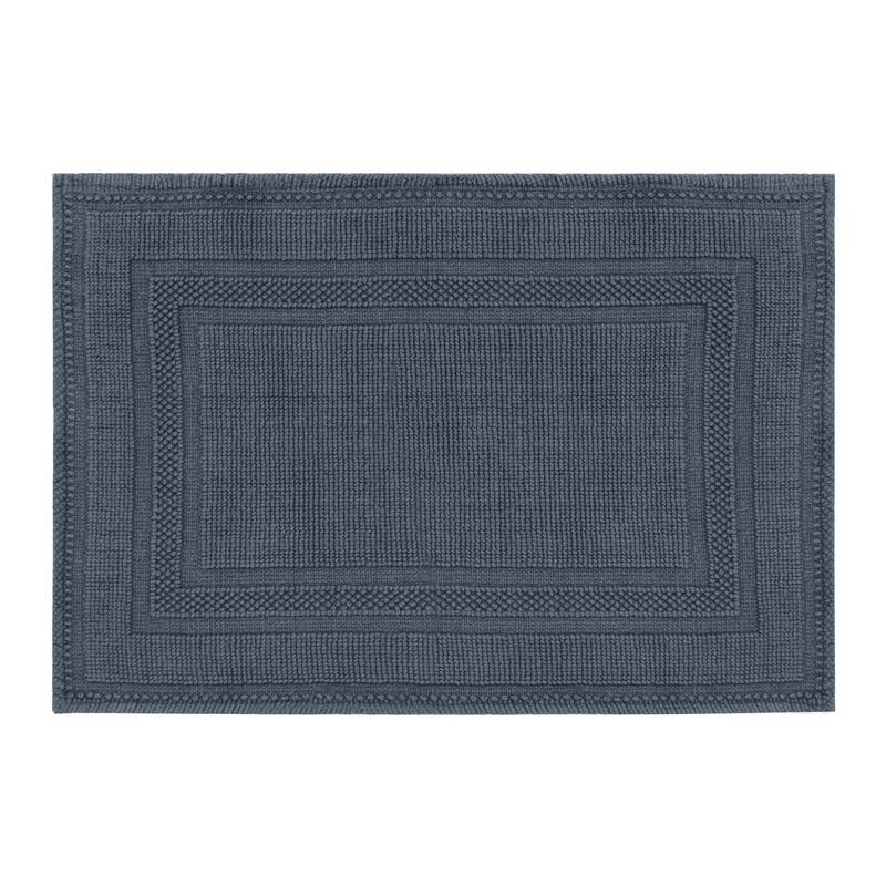 Jean Pierre Cotton Stonewash Racetrack 17 x 24 in. Bath Rug