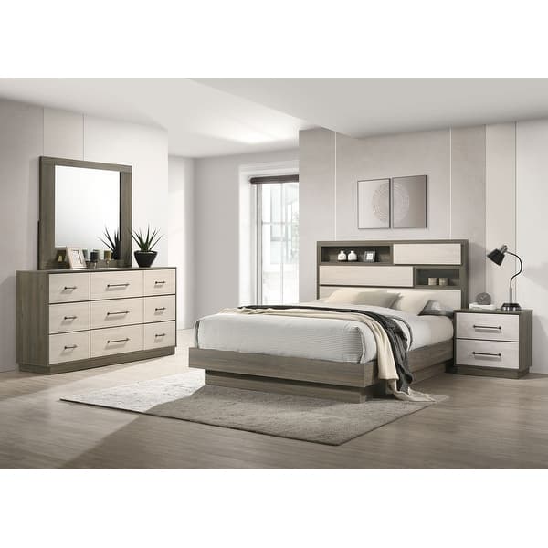 slide 2 of 43, Fenwick California King Bedroom Set Grey Oak Queen - 4 Piece