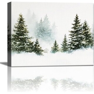 Rustic Pine Tree Christmas Canvas Wall Art - Bed Bath & Beyond - 43670481