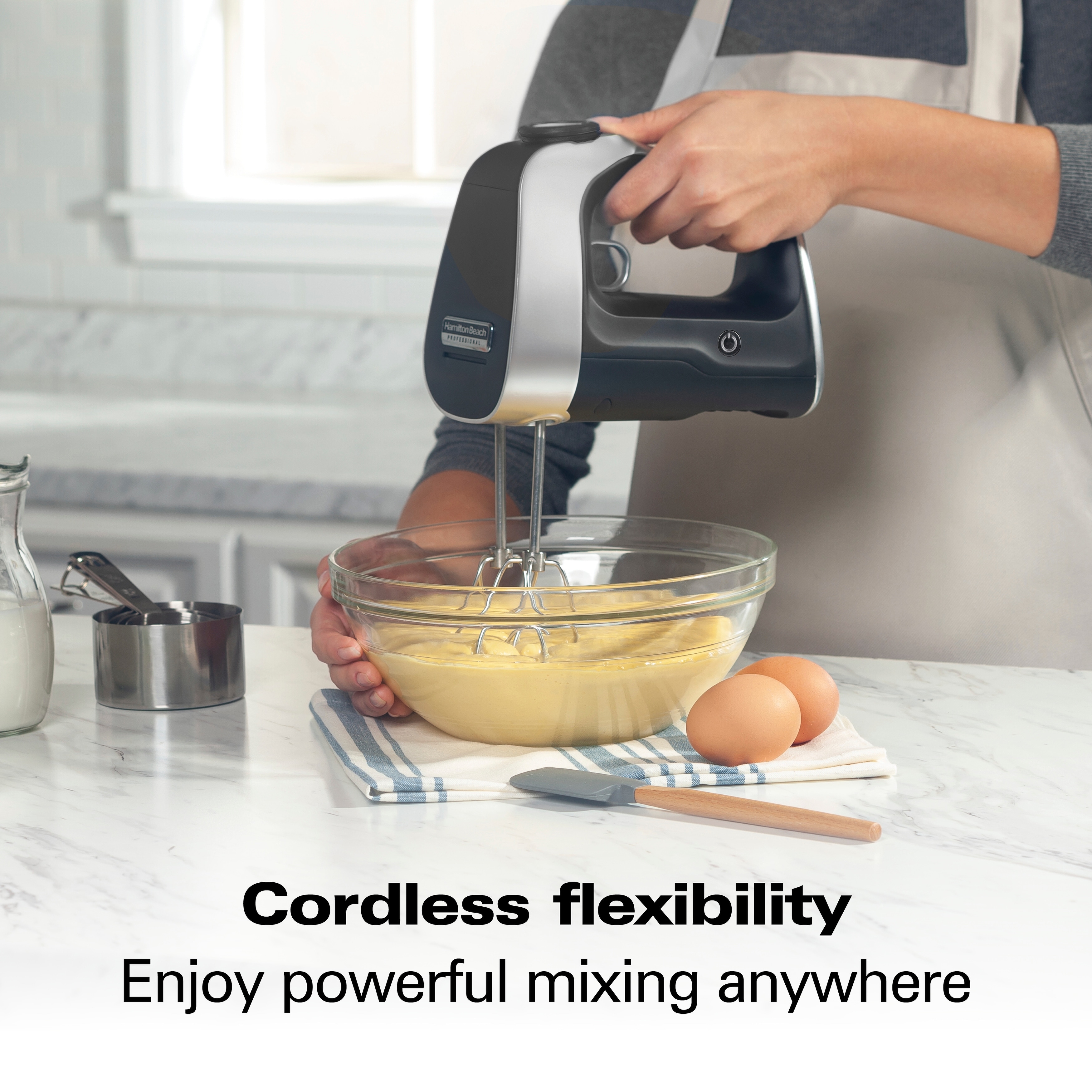 Hamilton Beach Professional Cordless Hand Mixer with Infinite Speed Control