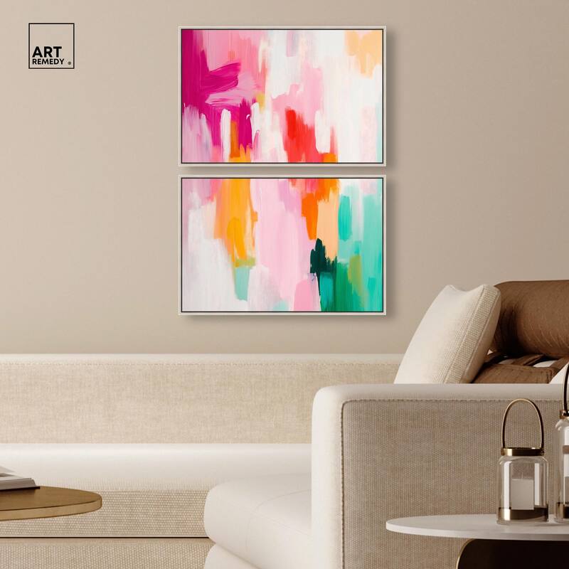 Playful Palette I Canvas Set of 2 by Art Remedy