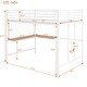 preview thumbnail 8 of 8, White Full Size Metal Loft Bed with Desk, Ladder and Metal Grid for Kids, Teens, Girls, Boys