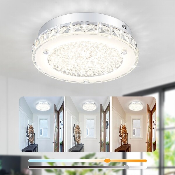 Led flush mount ceiling light with remote on sale