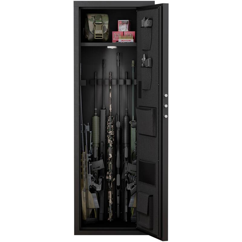 Large Size 5-8 Gun, with Electronic Password Keypad Lock,Unassembled Metal Rifle Gun Security Cabinet Safe Locker