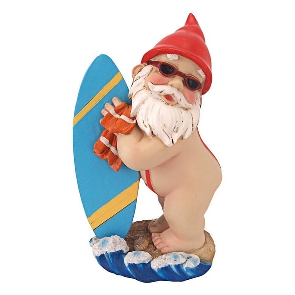 9.5" Surfer Dude Outdoor Garden Gnome Statue - N/A