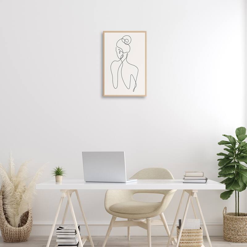 Stupell Minimal Woman Line Drawing Canvas Wall Art Design By LSR Creative Studio