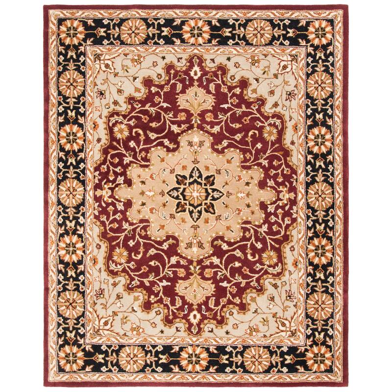 SAFAVIEH Handmade Heritage Harmony Stripe Traditional Oriental Wool Rug