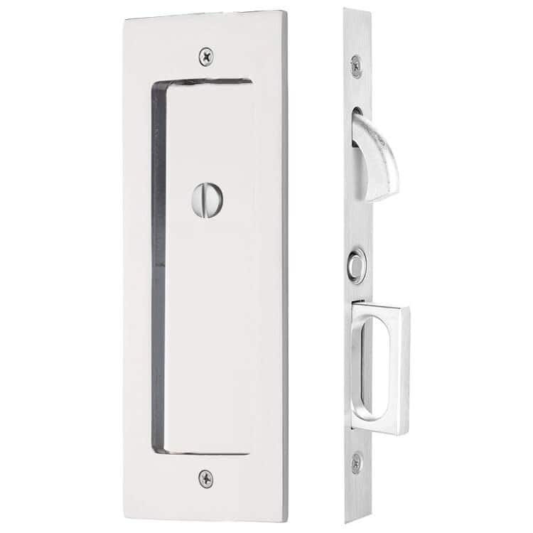 Emtek Modern Rectangular 7-1/4 Inch Privacy Mortise Pocket Door Lock