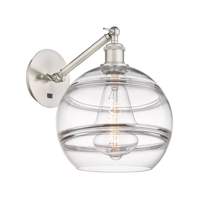 Innovations Lighting Endless Possibilities Ballston - Rochester - 1 Light 10" Adjustable Sconce - Arm Adjusts Up and Down - Clear/Brushed Satin Nickel