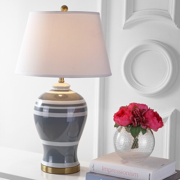 black ginger jar lamp