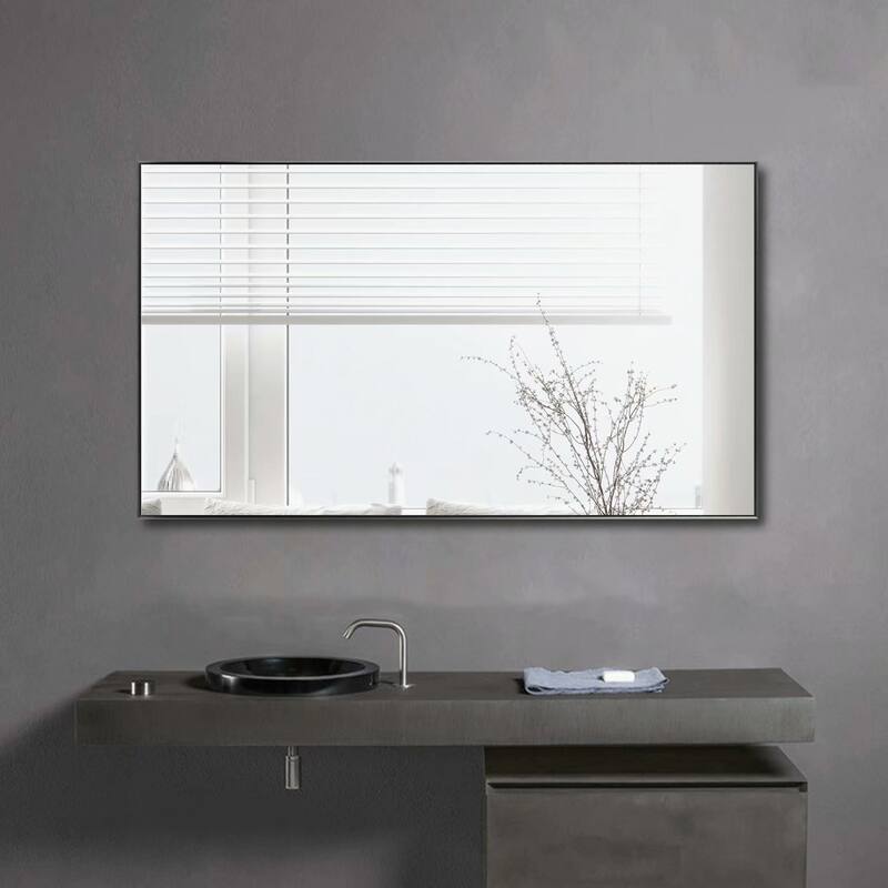 Modern Aluminum Alloy Thin Framed Full Length Floor Mirror