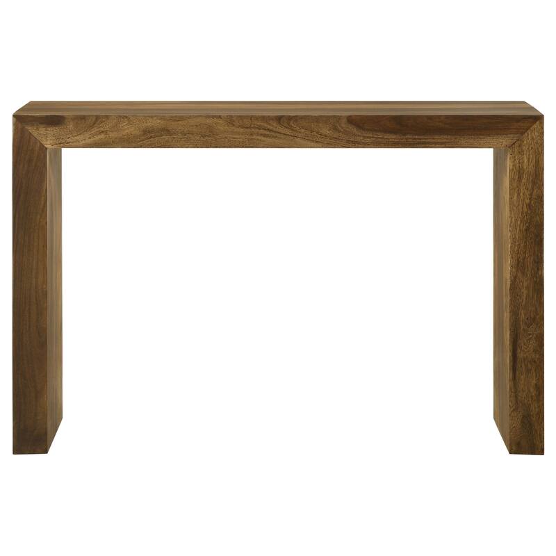 Santana Auburn Rectangular Solid Wood Entryway Console Table - Brown