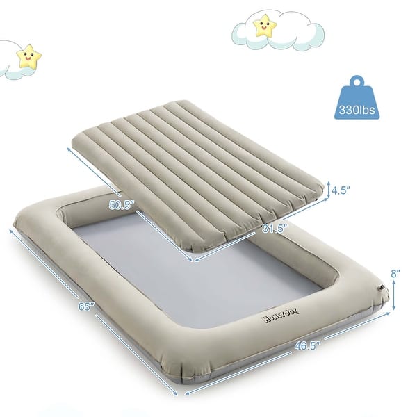 Kids Air Mattress Set Inflatable Toddler Travel Bed w/Electric Pump