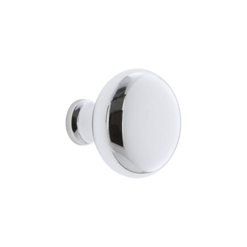 Grandeur FIFT-BRASS-KNOB Fifth Avenue 1-3/8” Solid Metal Mushroom - Bright Chrome