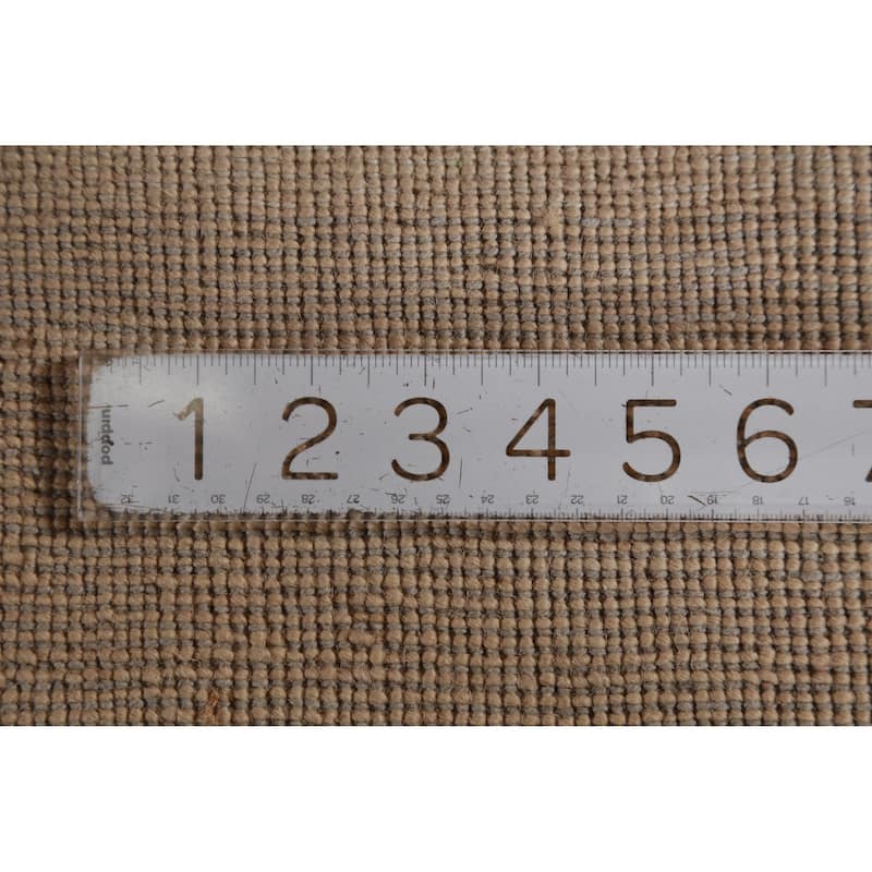 Hand Knotted Oriental 100% Wool Carpet Modern Solid Peach Gabbeh Area Rug - 12' 7'' X 9' 1''