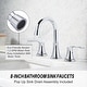 preview thumbnail 25 of 40, WOWOW 8 in. Widespread Double Handle Bathroom Faucet with Pop Up Drain