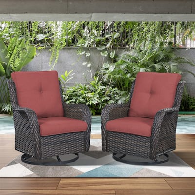 Gymojoy Patio Swivel Chair Rocking Chair Set