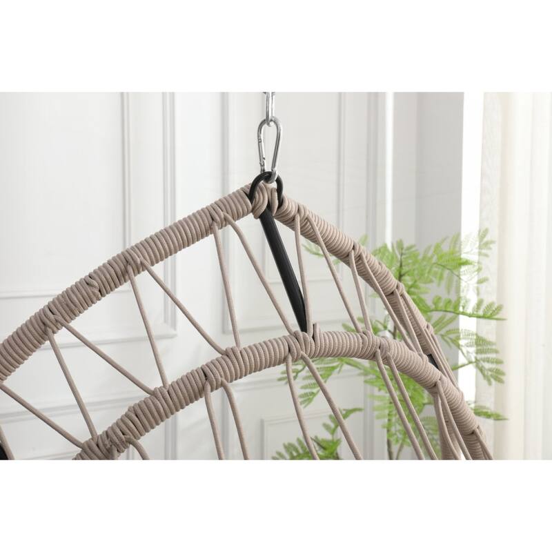 Outdoor Egg-shaped Hanging Chair with Stand