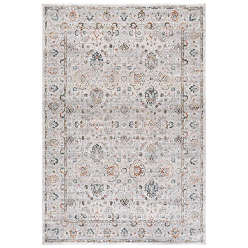 SAFAVIEH Maven Trienette Traditional Rug - Ivory/Grey Blue - 4' x 6'