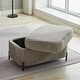 preview thumbnail 20 of 34, 30.3" Fabric Storage Ottoman，Upholstered Footrest with Adjustable Cover and Metal Legs